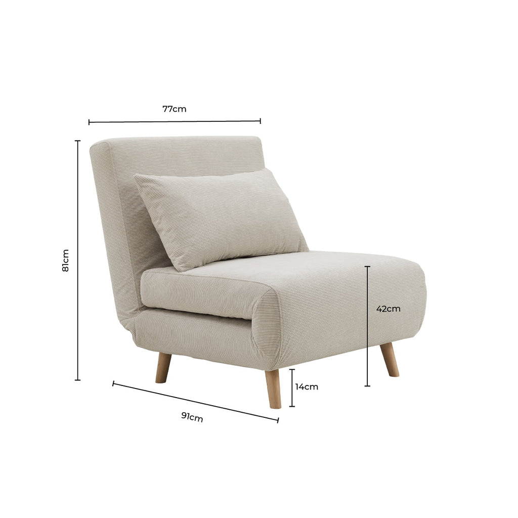Seattle Single Click Clack Sofa Bed - Olive Green