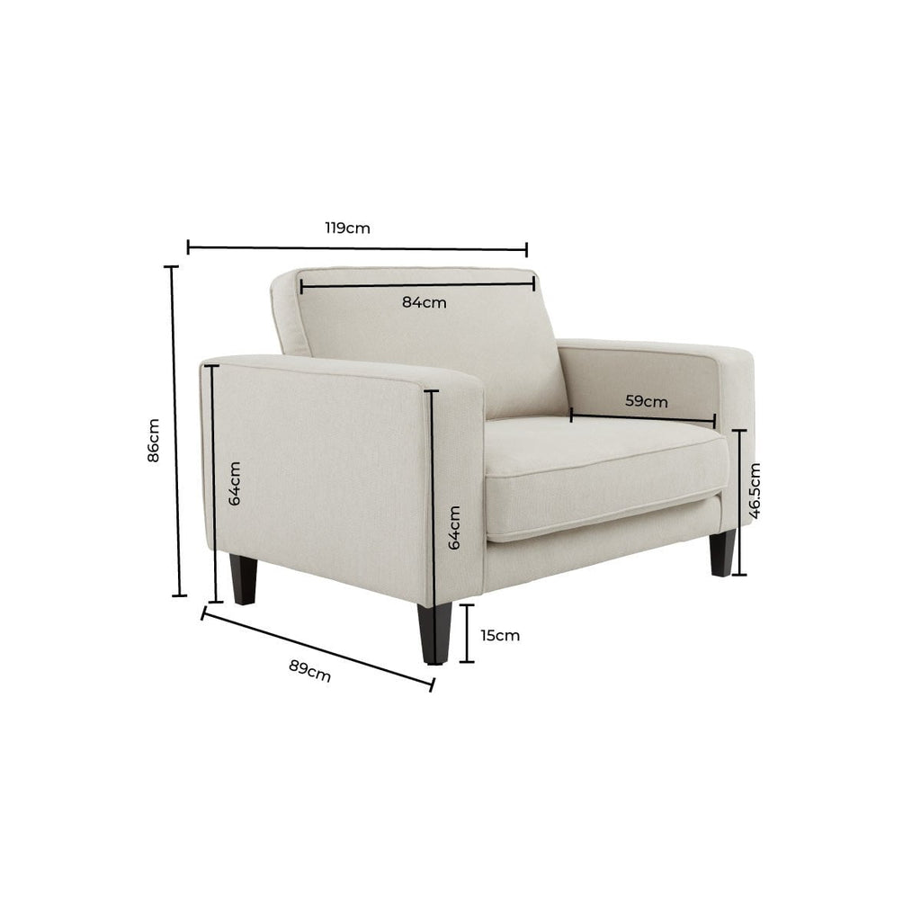 Soho Bouclé Loveseat - Ivory