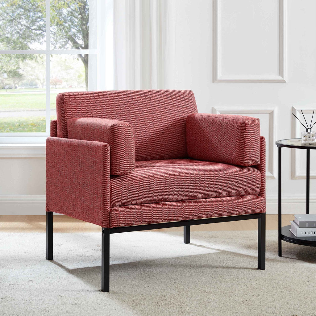 Ada Accent Chair - Berry Chevron