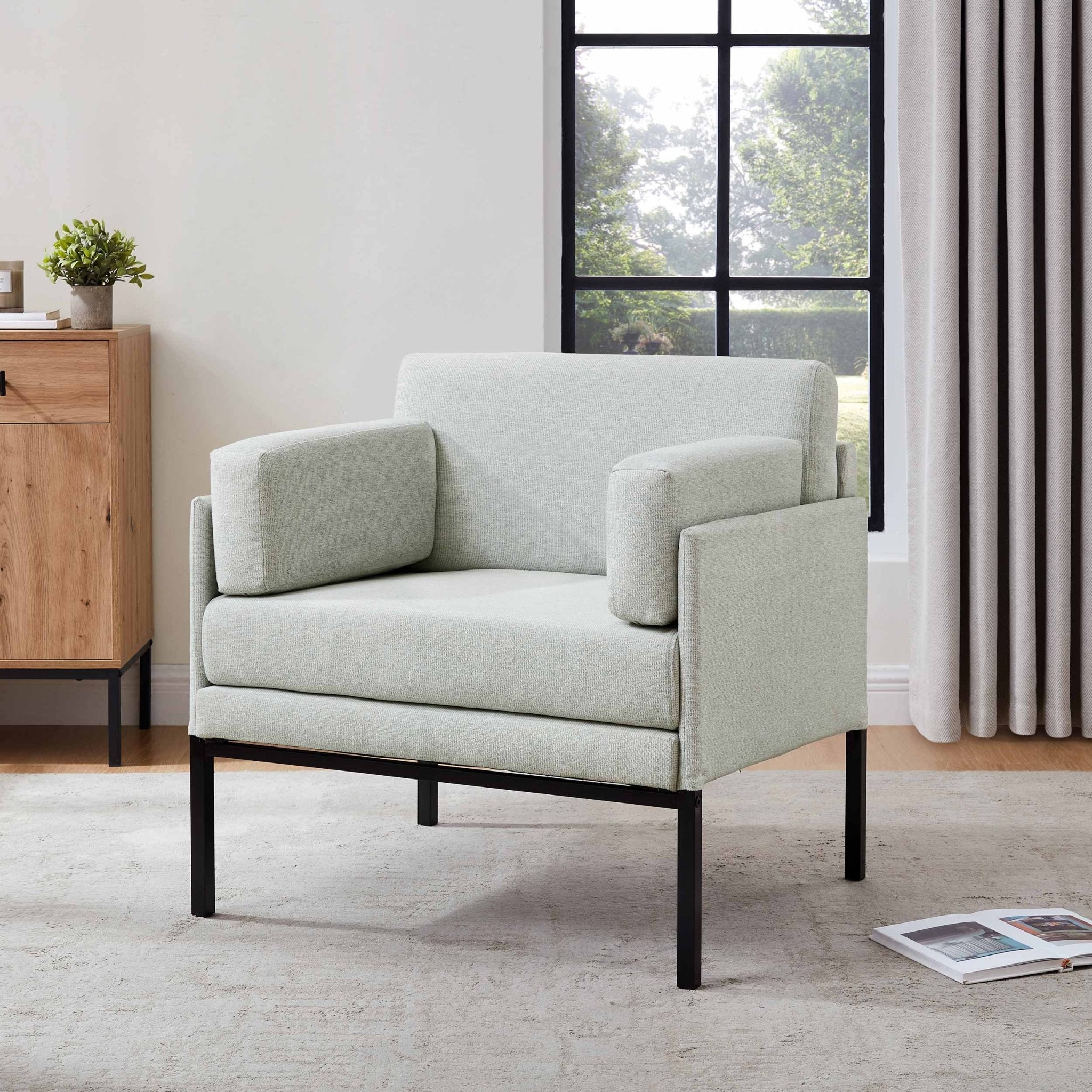 Ada Accent Chair - Blue Stripe