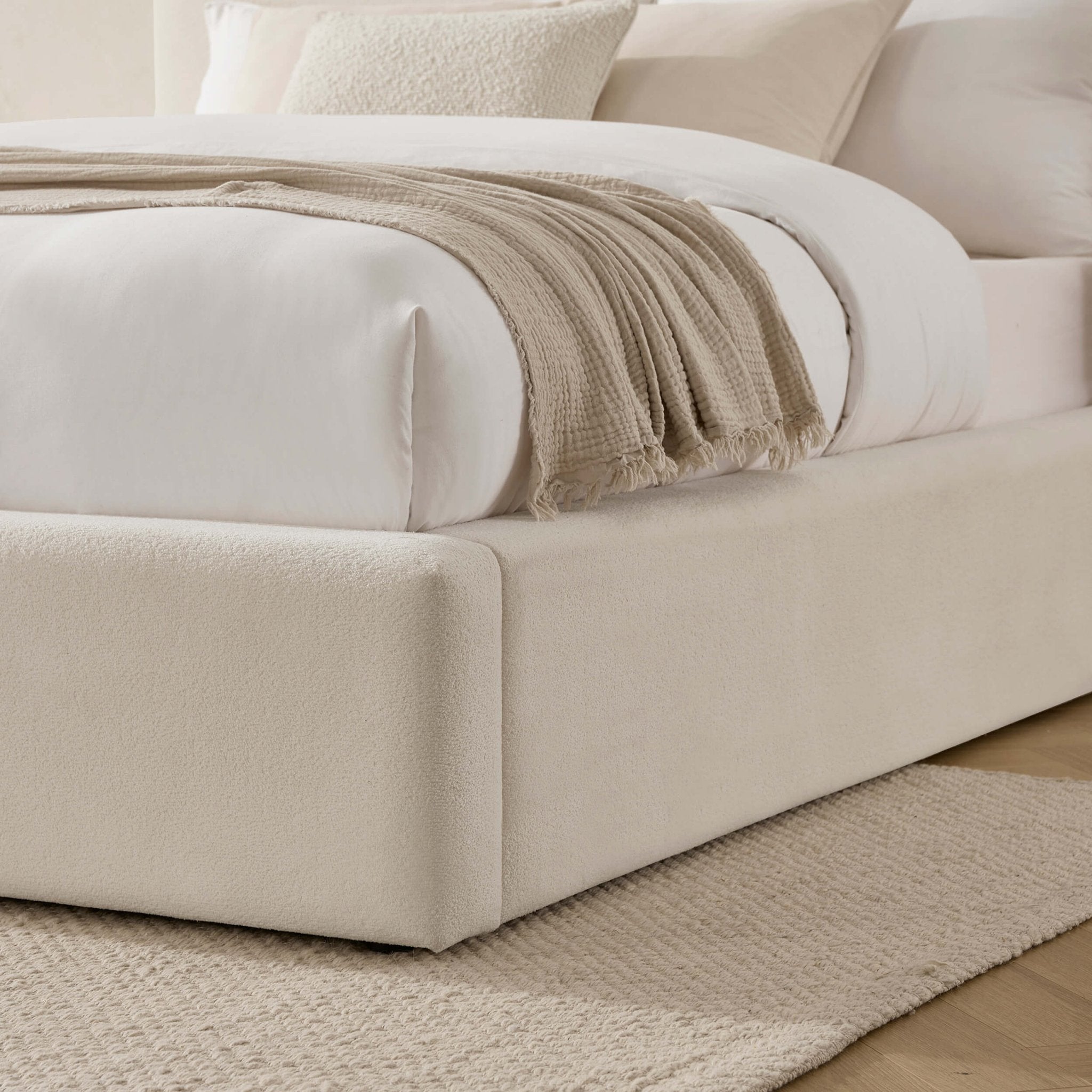 Aintree Ottoman Storage Bed - Teddy Cream