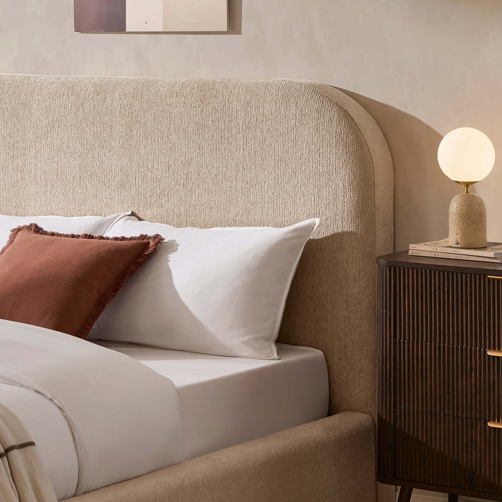 Aintree Ottoman Storage Bed - Textured Oatmeal