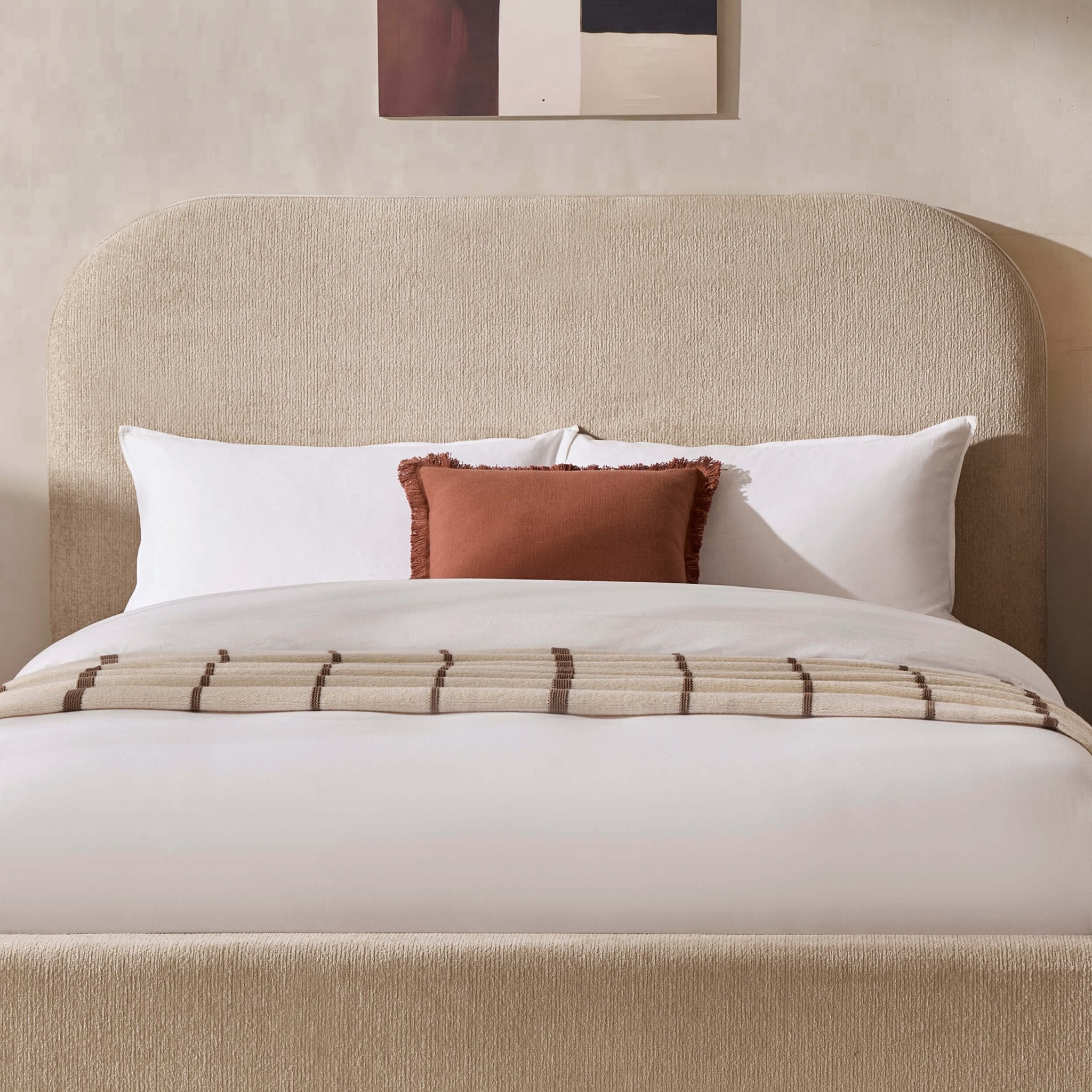 Aintree Ottoman Storage Bed - Textured Oatmeal