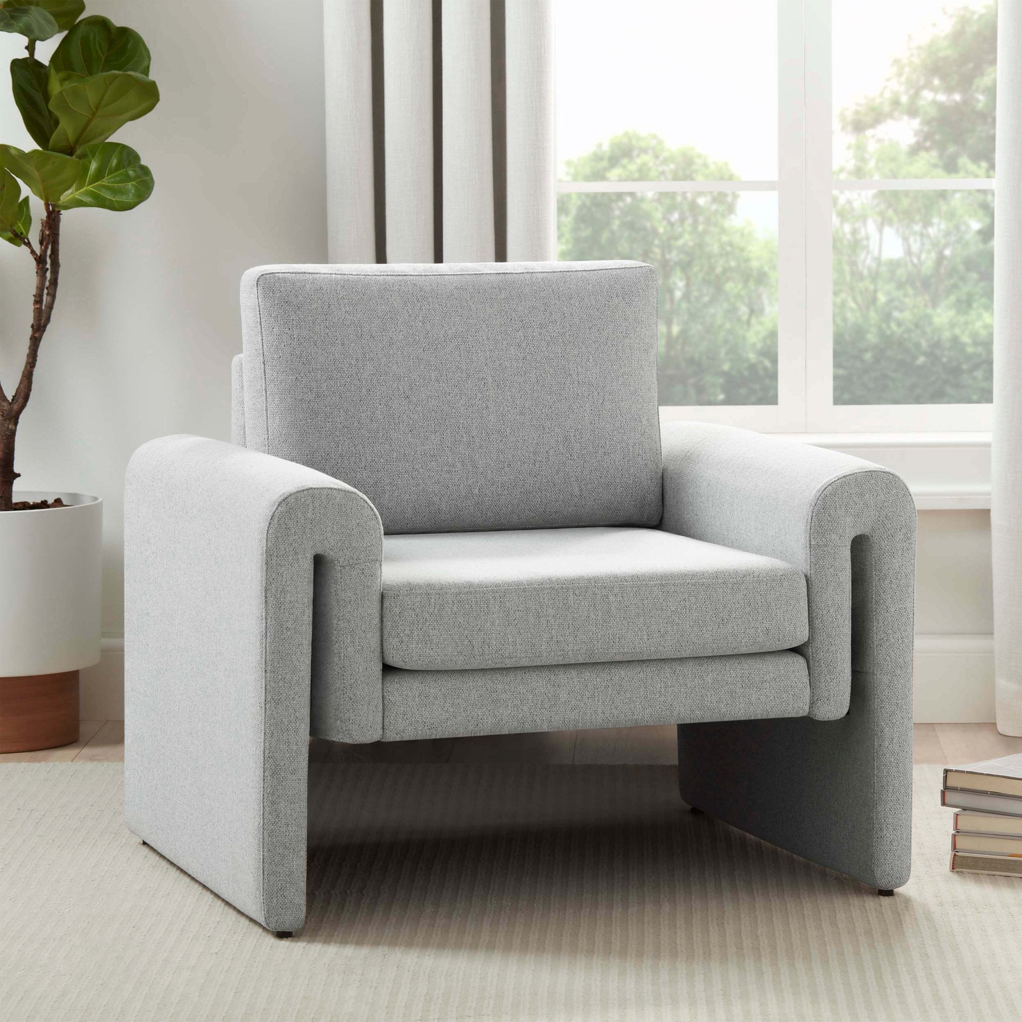 Alba Accent Chair - Light Grey