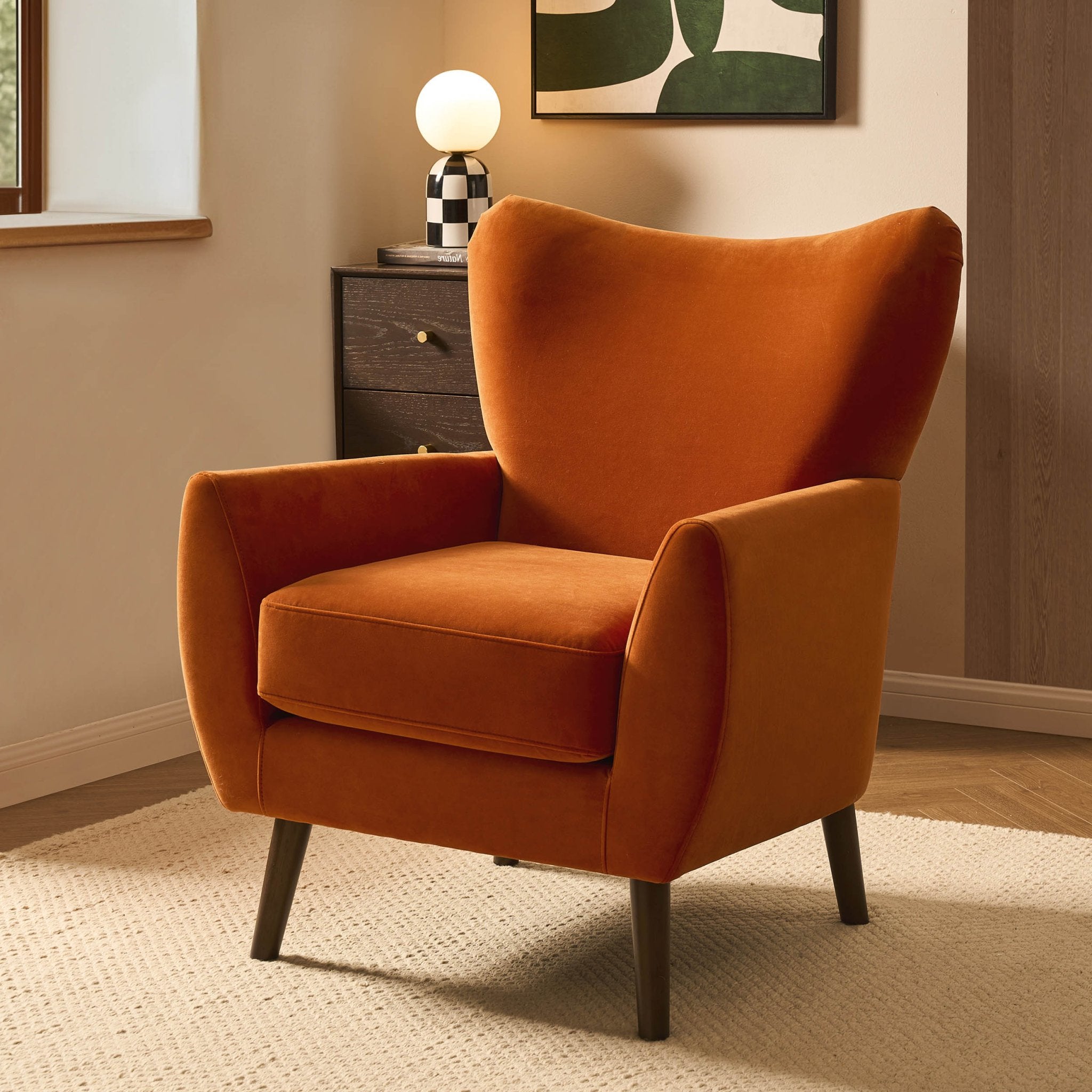 Alia Accent Chair - Bright Orange