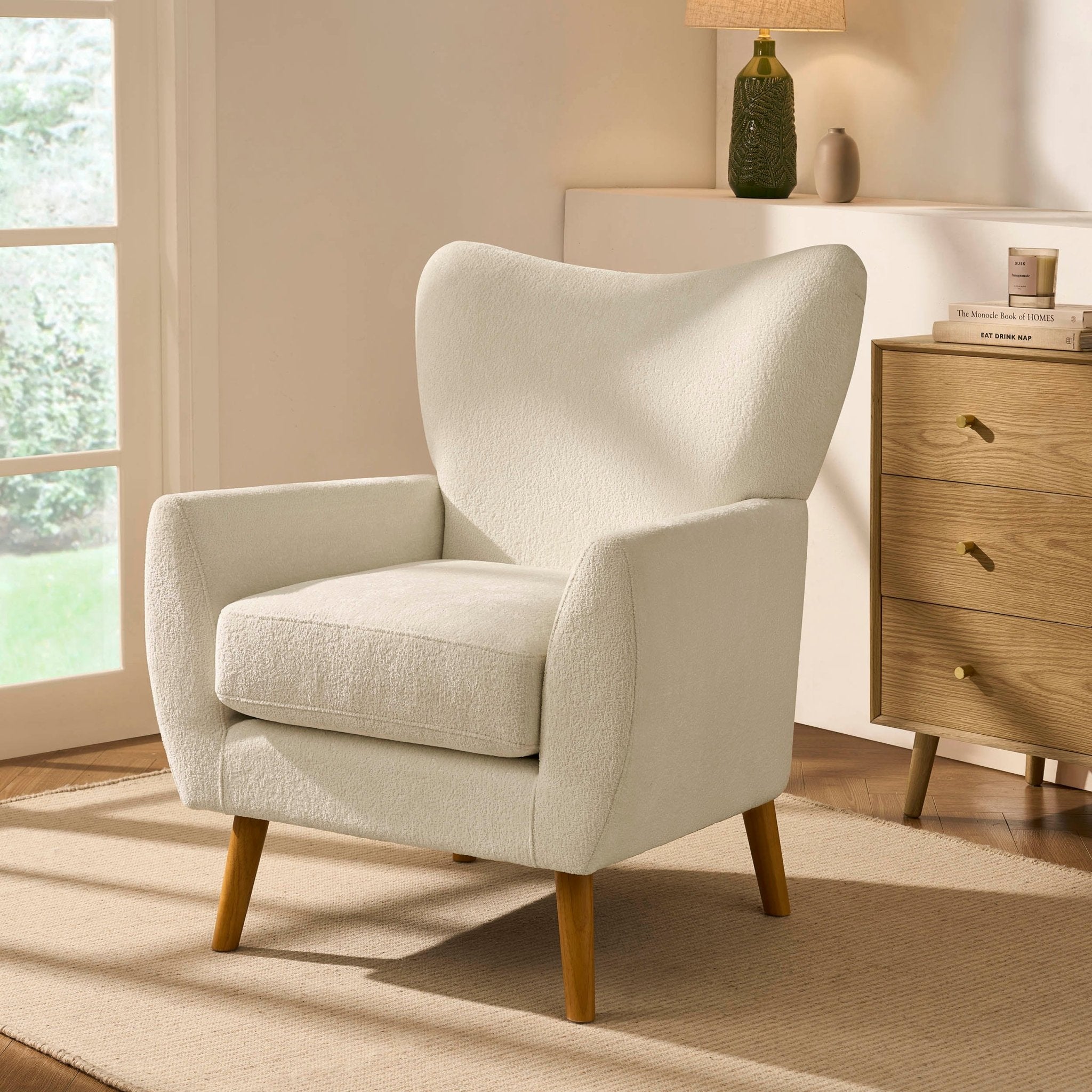 Alia Accent Chair - Chenille Ecru