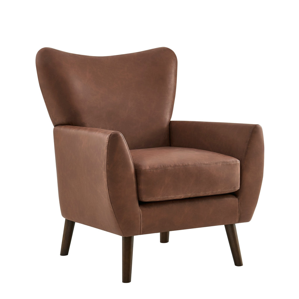 Alia Accent Chair - Faux Leather Tan
