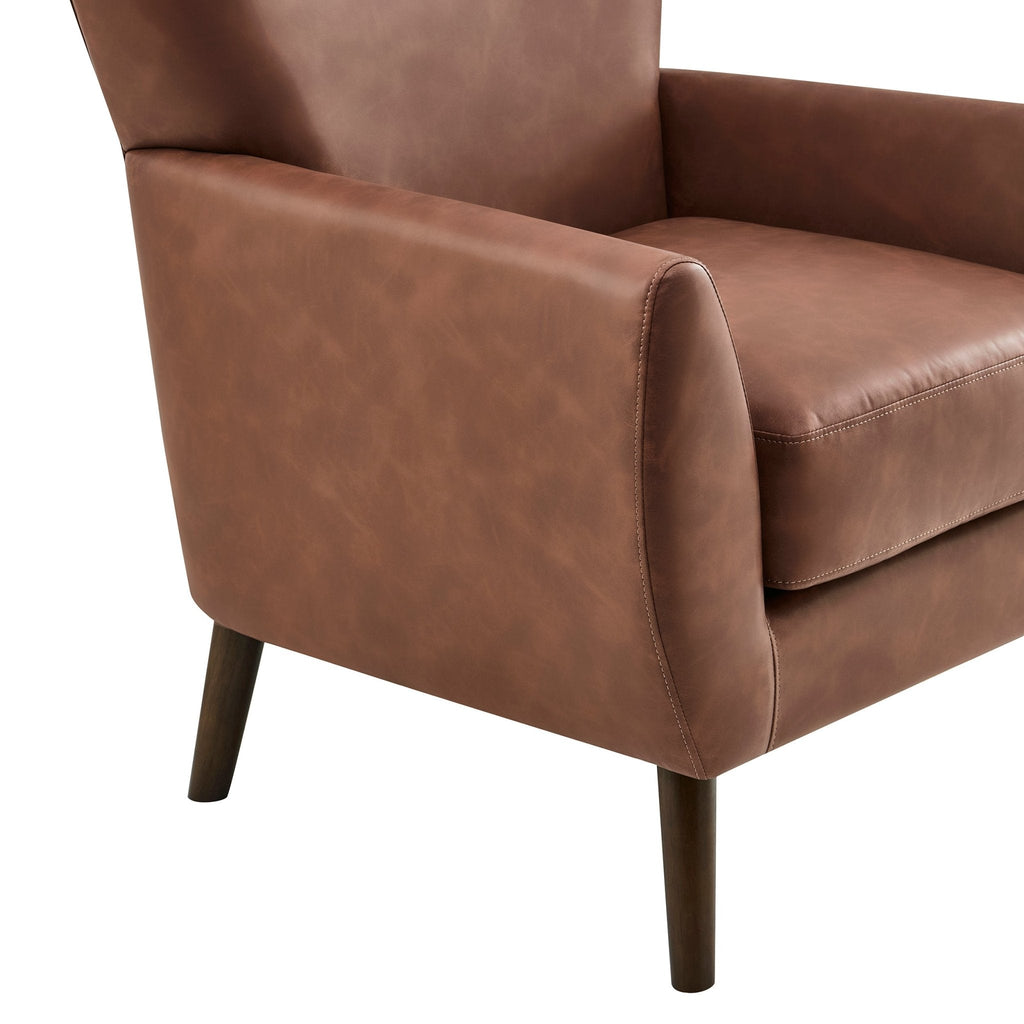 Alia Accent Chair - Faux Leather Tan