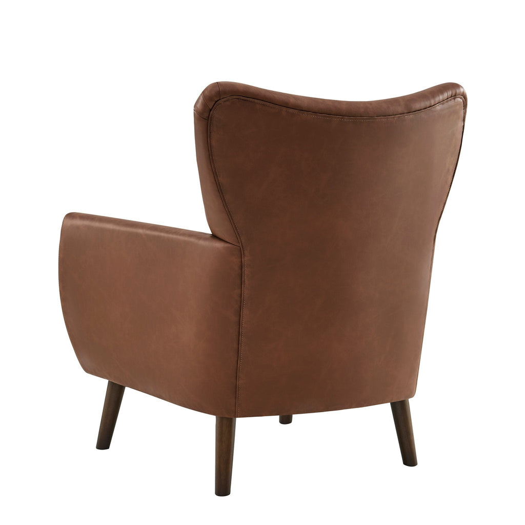 Alia Accent Chair - Faux Leather Tan