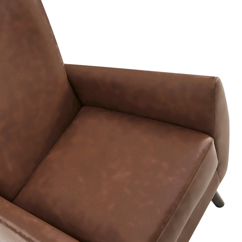 Alia Accent Chair - Faux Leather Tan