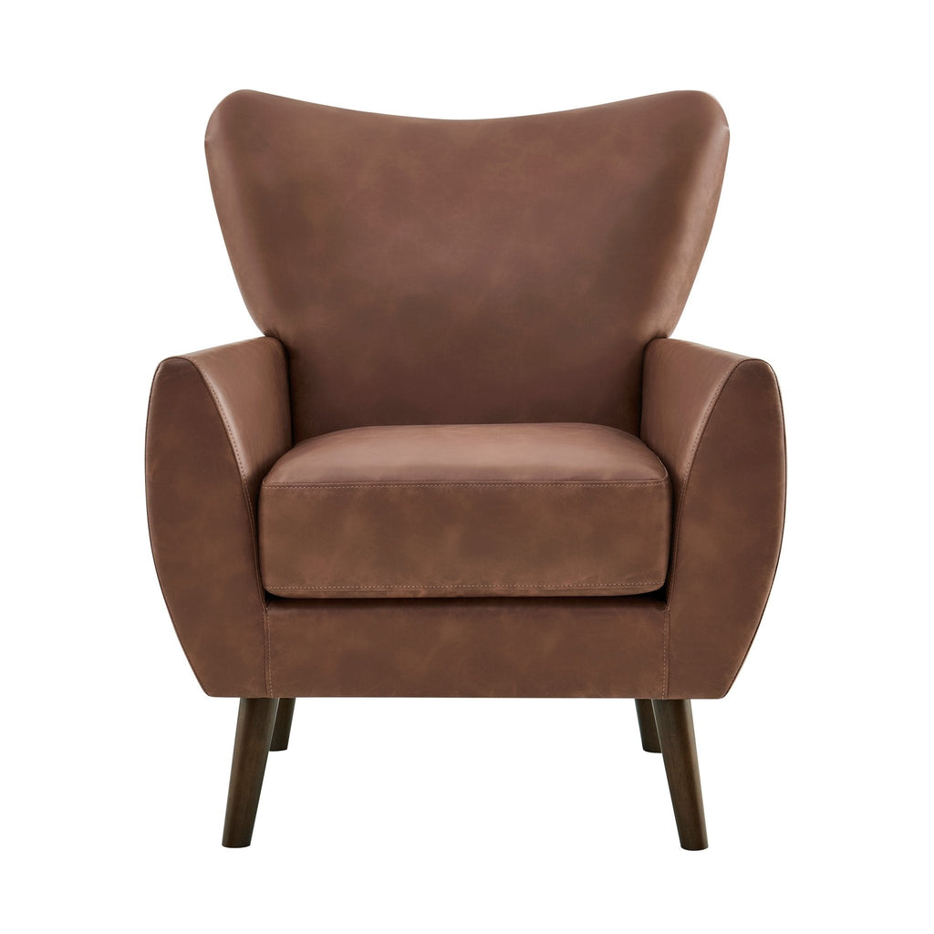 Alia Accent Chair - Faux Leather Tan