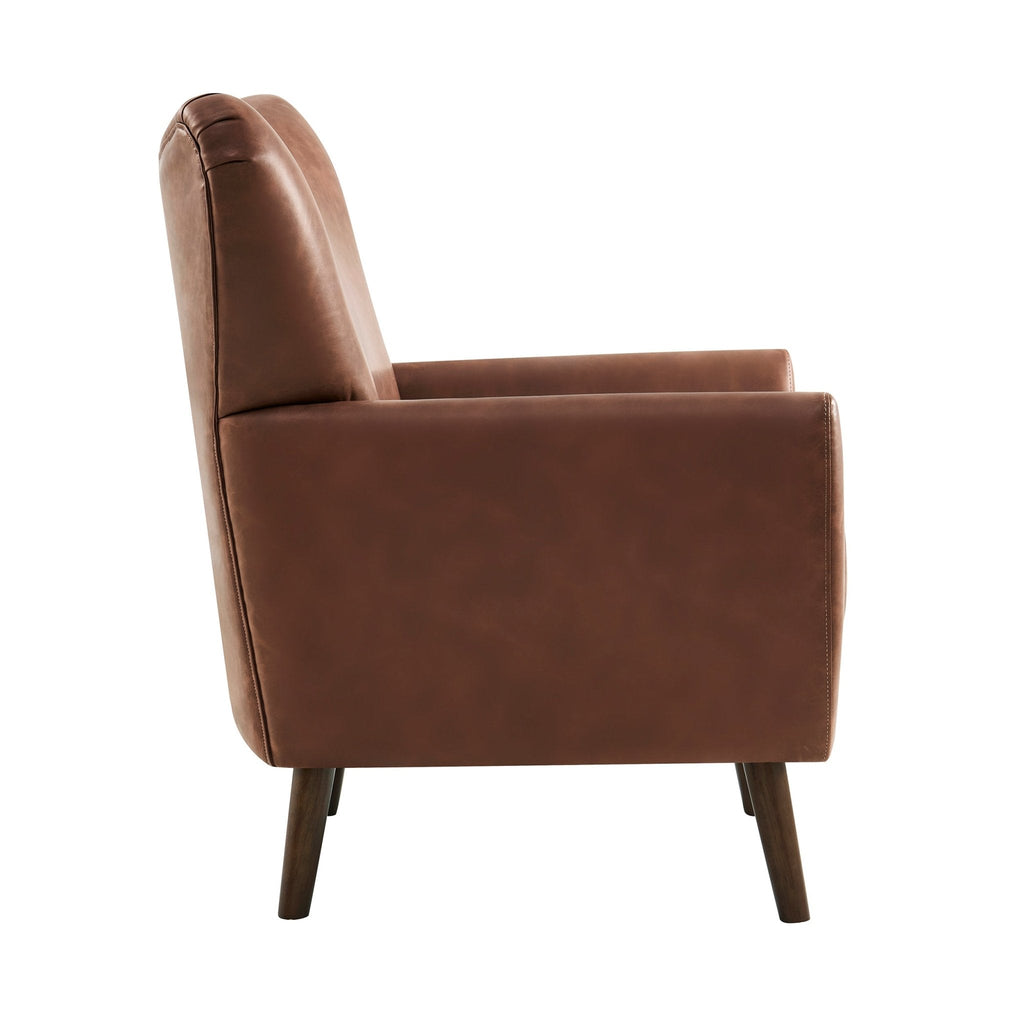 Alia Accent Chair - Faux Leather Tan
