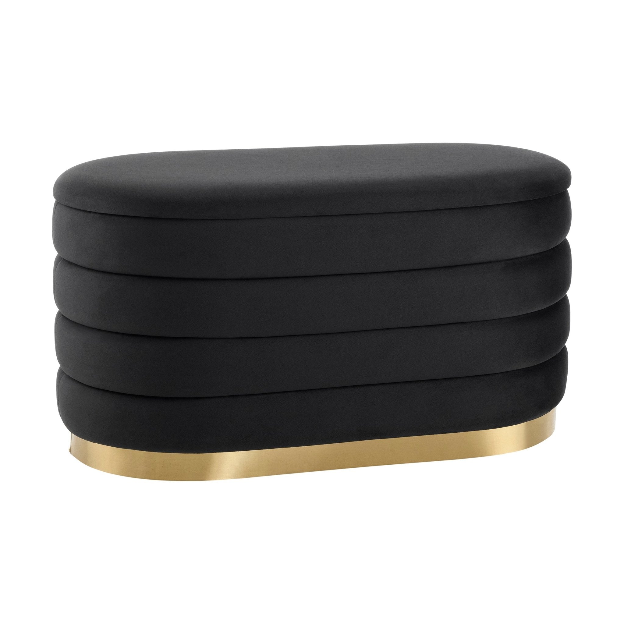 Almondbury Panelled Ottoman and Stool Set - Ink