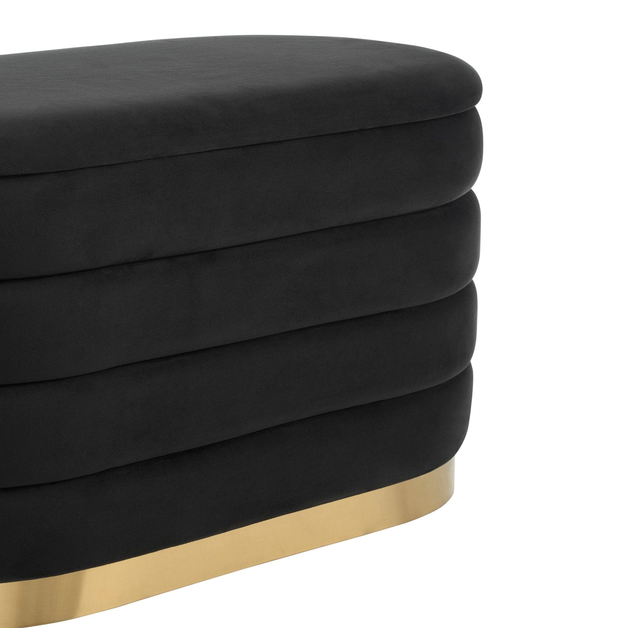 Almondbury Panelled Ottoman and Stool Set - Ink
