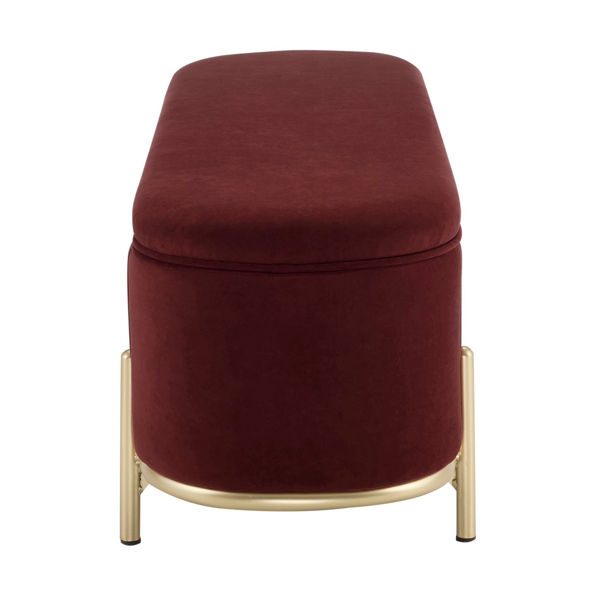 Altrincham Panelled Storage Ottoman - Rust
