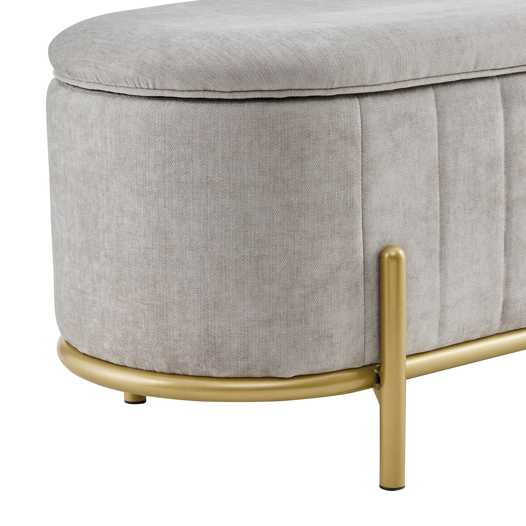 Altrincham Storage Ottoman - Chenille Light Grey