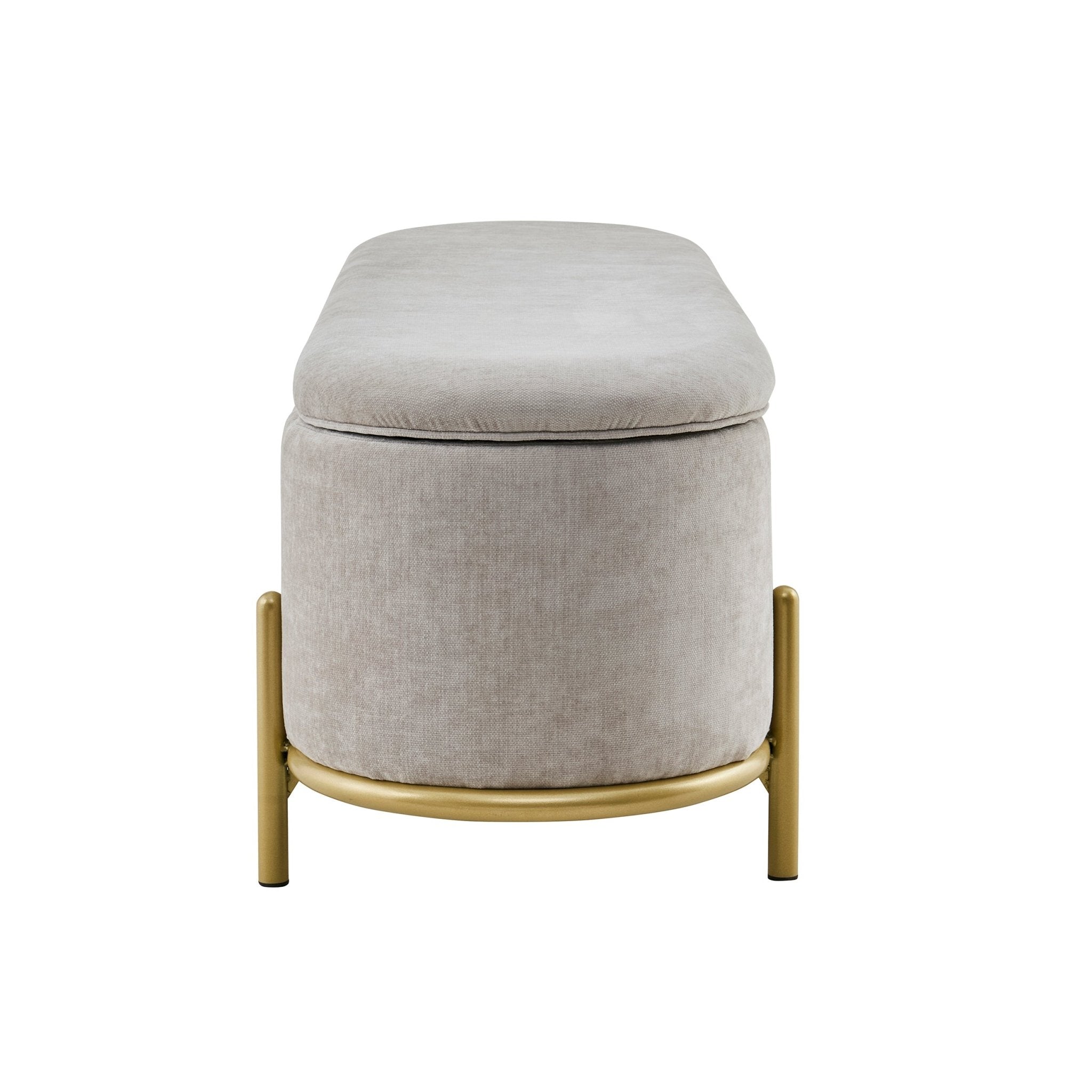 Altrincham Storage Ottoman - Chenille Light Grey