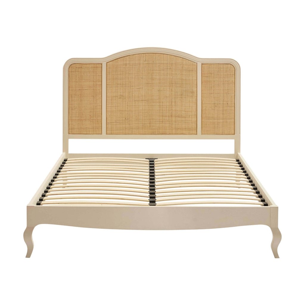 Annecy Rattan Bed Frame - Cream