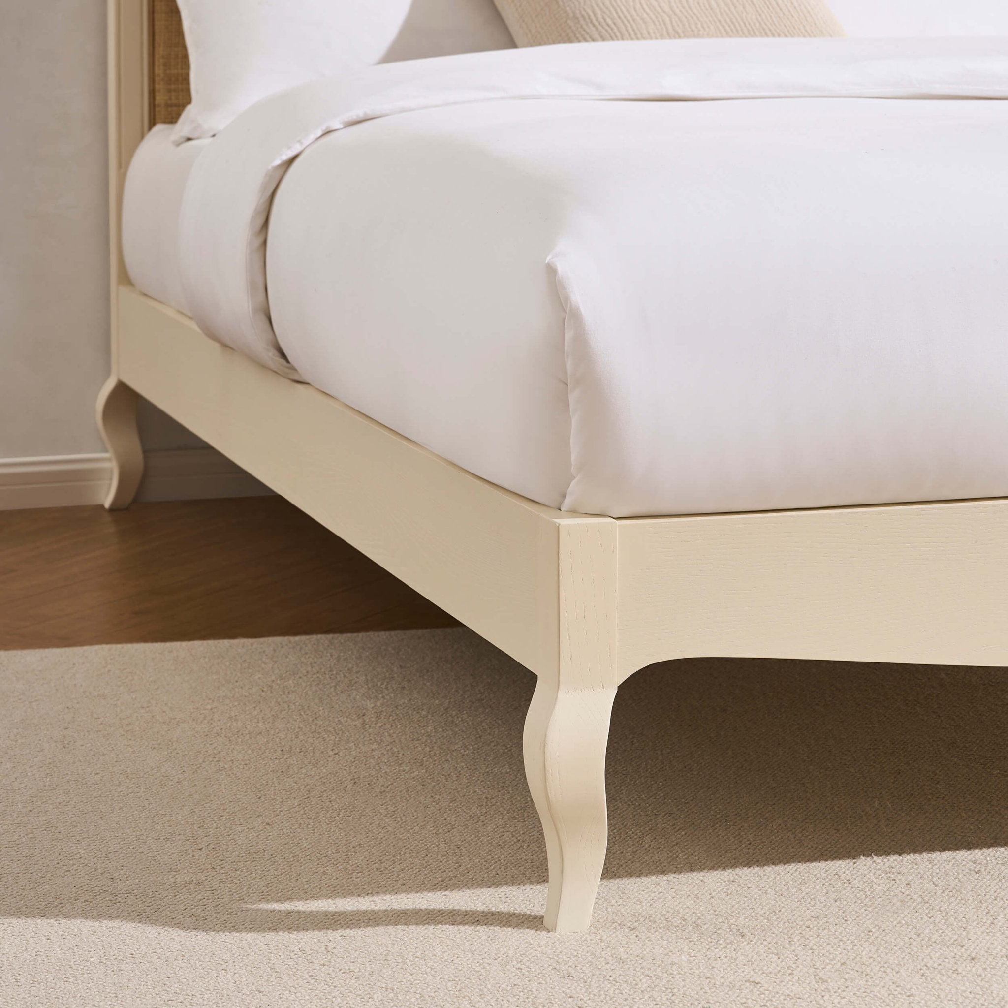 Annecy Rattan Bed Frame - Cream