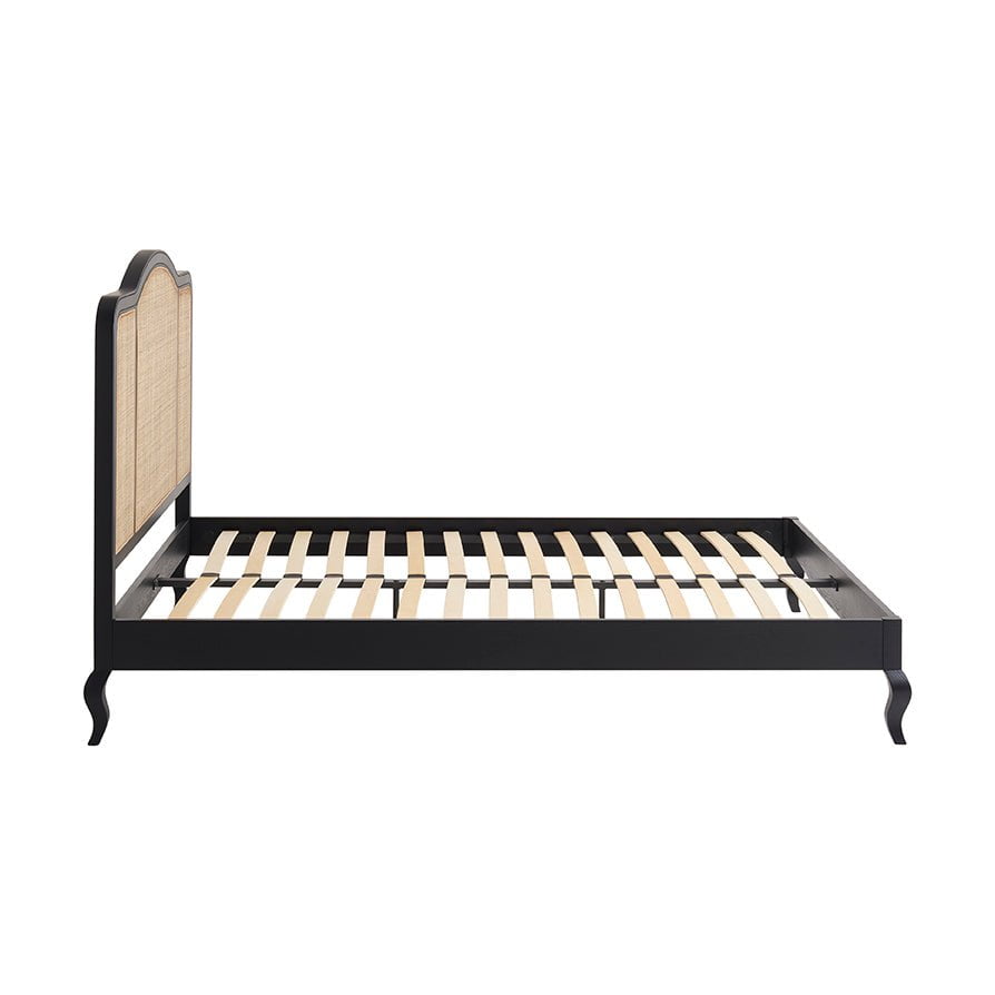 Annecy Rattan Bed Frame - Black