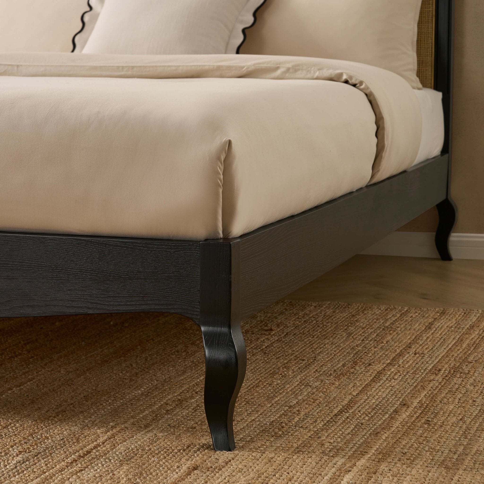 Annecy Rattan Bed Frame - Black
