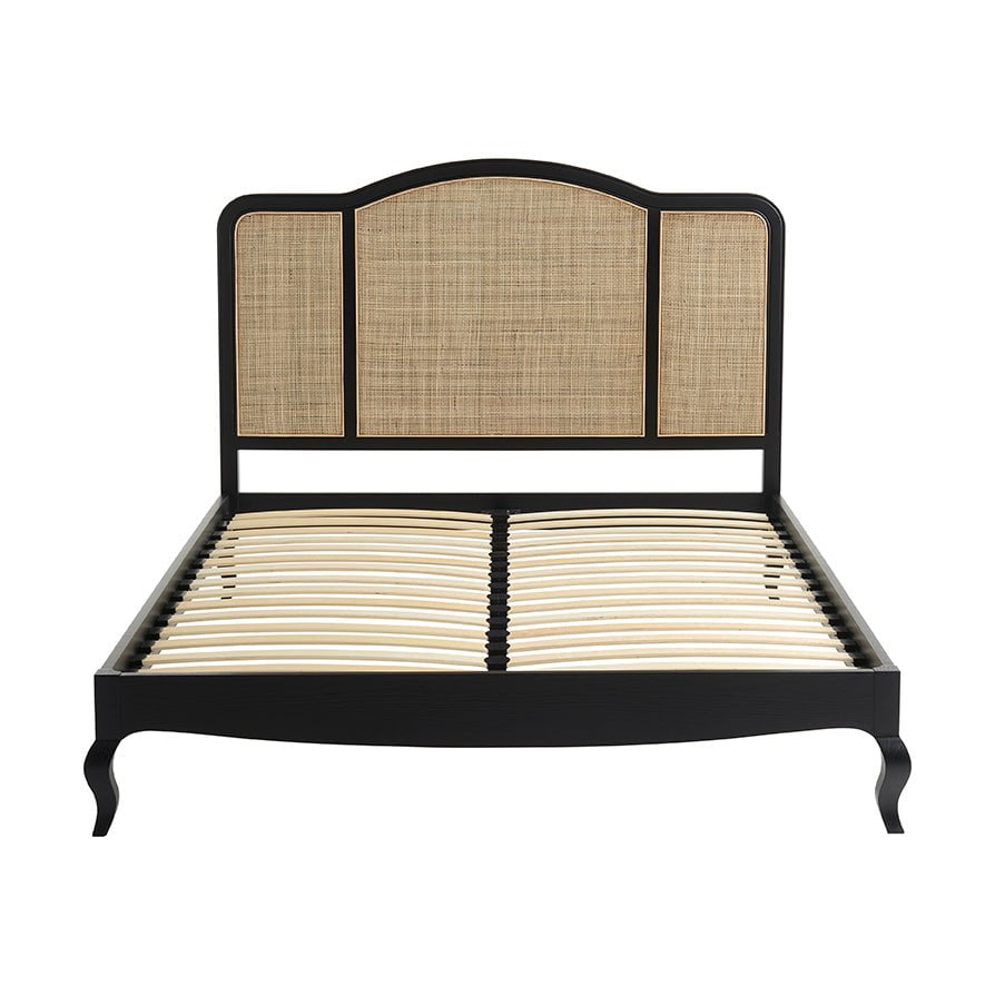 Annecy Rattan Bed Frame - Black