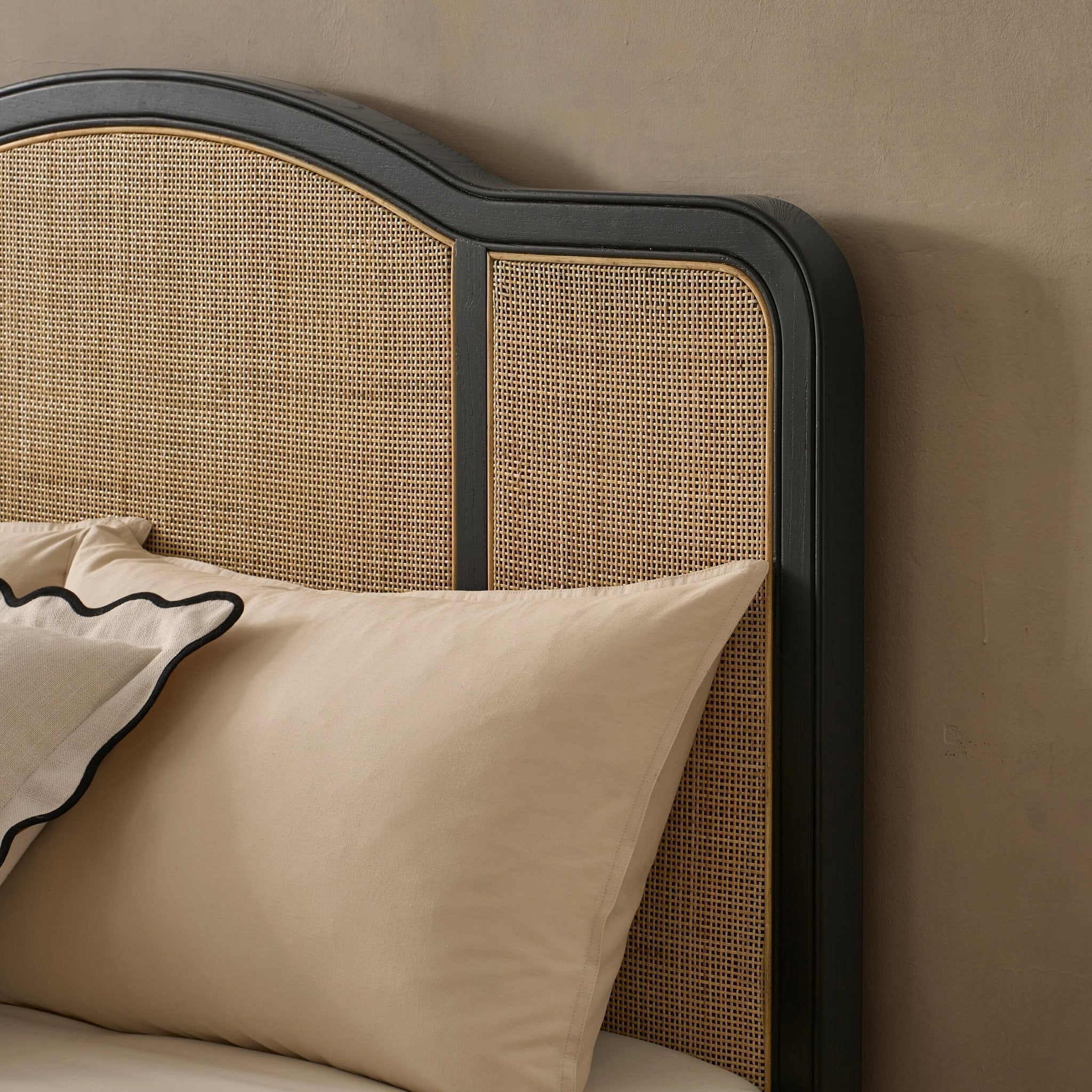Annecy Rattan Bed Frame - Black