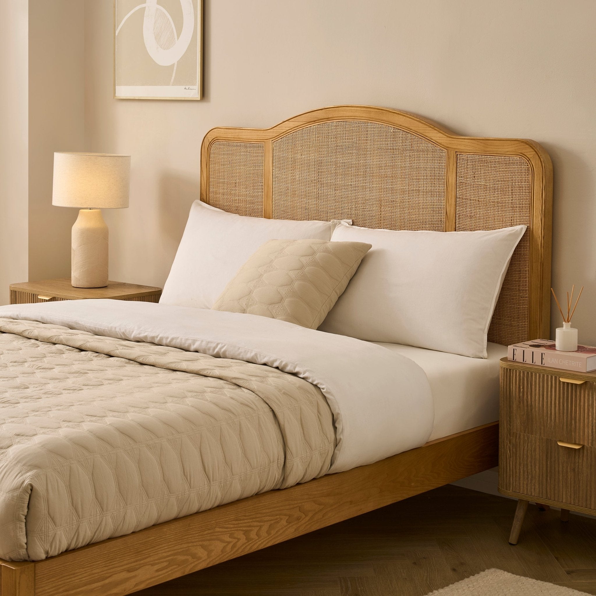 Annecy Rattan Bed Frame - Natural