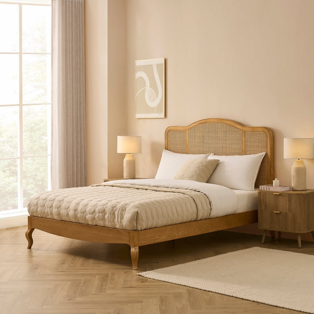 Annecy Rattan Bed Frame - Natural