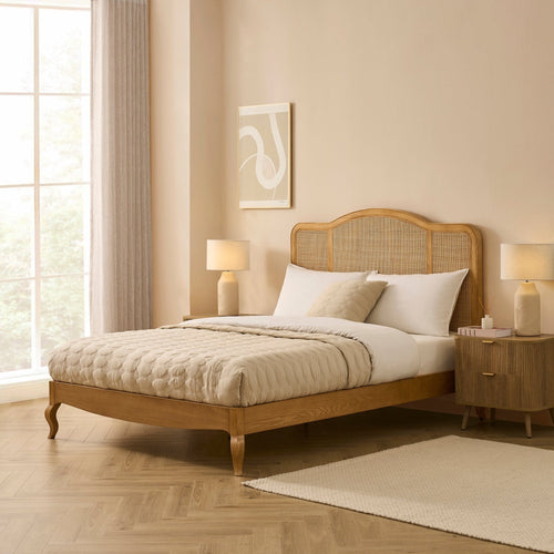 Annecy Rattan Bed Frame - Natural