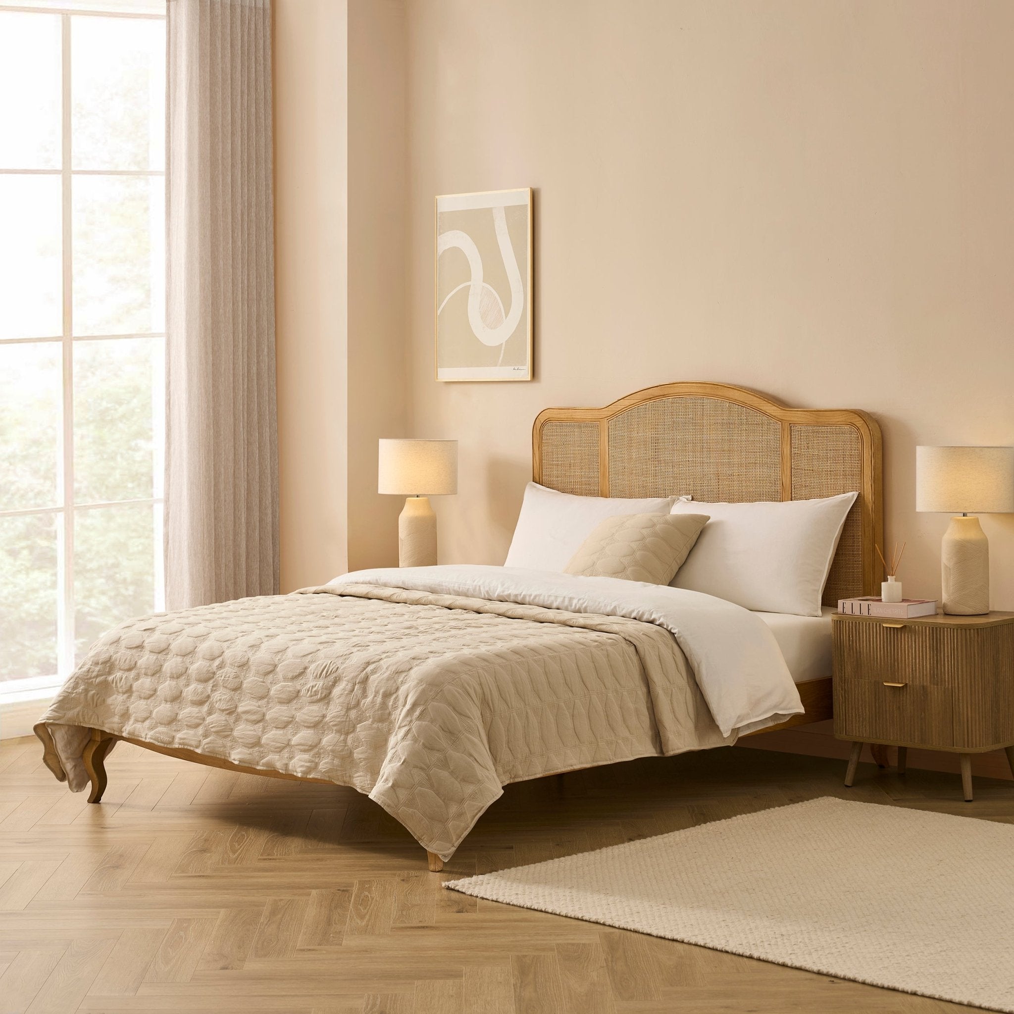 Annecy Rattan Bed Frame - Natural