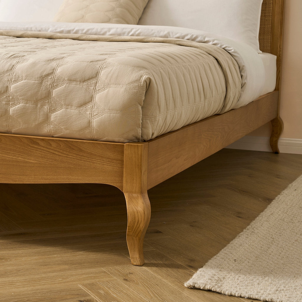 Annecy Rattan Bed Frame - Natural