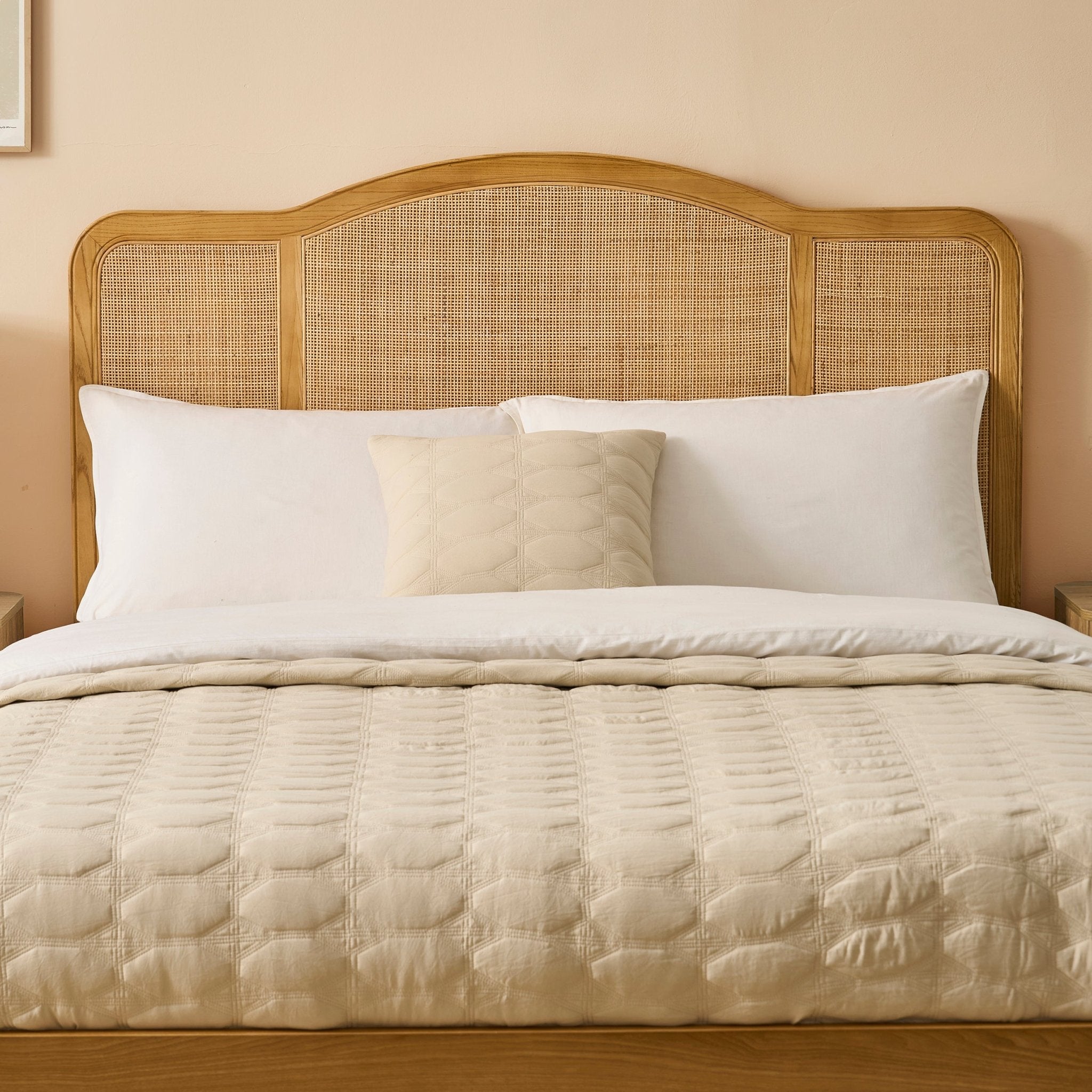 Annecy Rattan Bed Frame - Natural