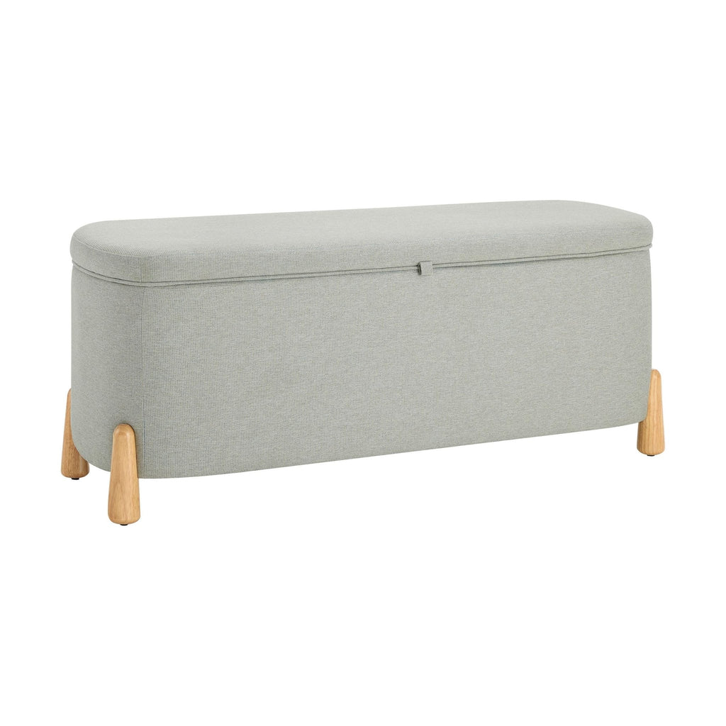 Appleton Curved Storage Bench - Blue Stripe