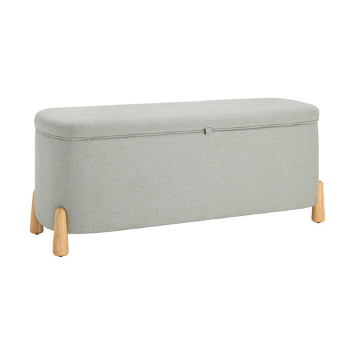 Appleton Curved Storage Bench - Blue Stripe