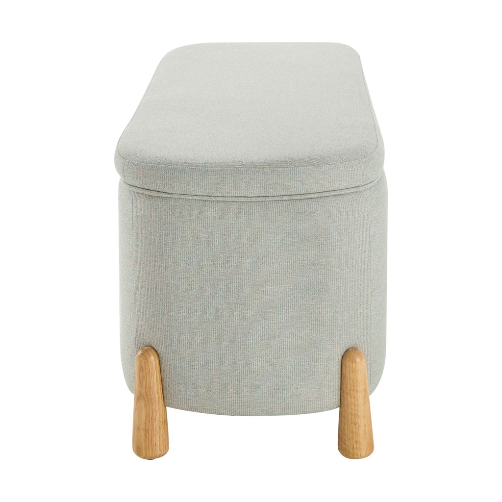 Appleton Curved Storage Bench - Blue Stripe