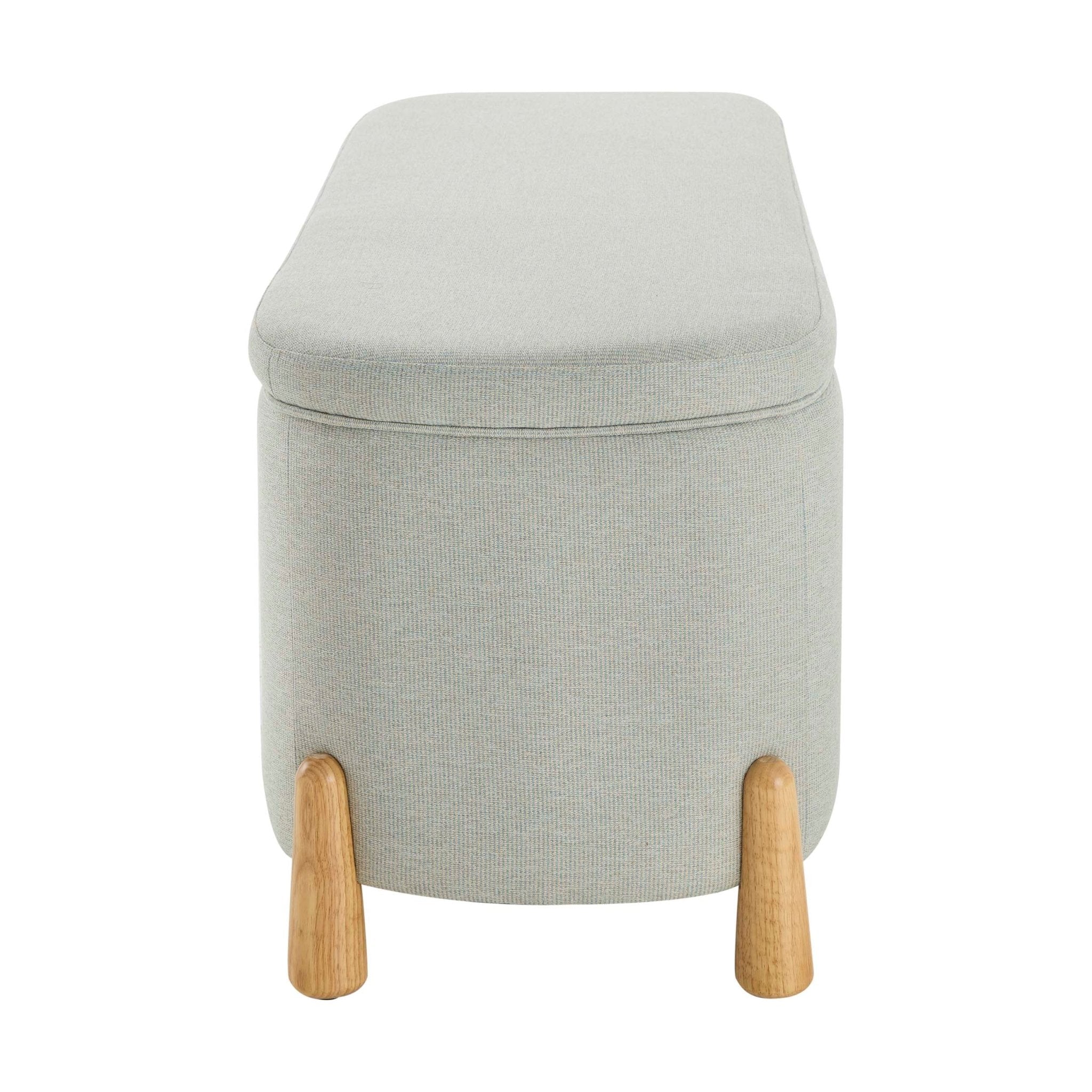 Appleton Curved Storage Bench - Blue Stripe