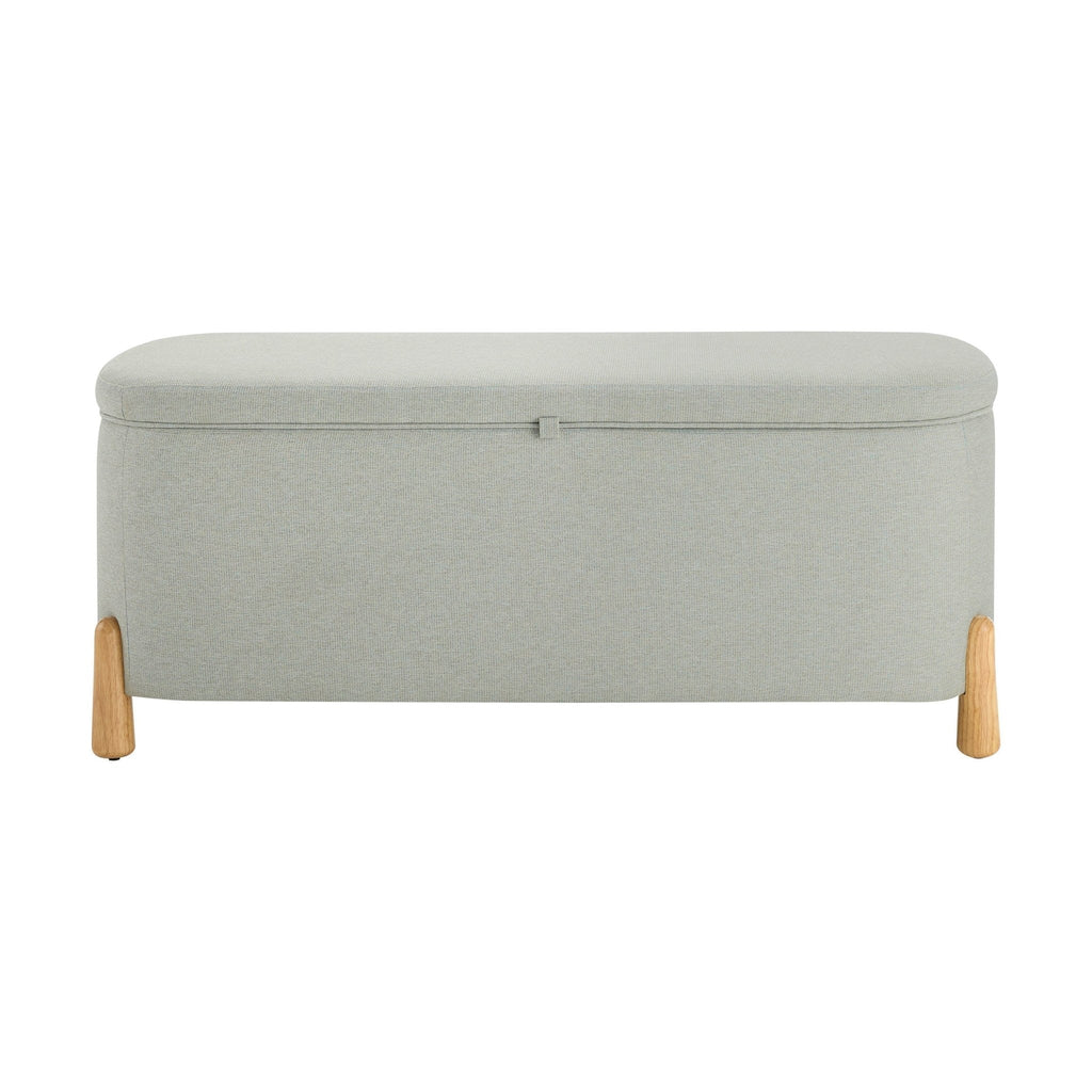 Appleton Curved Storage Bench - Blue Stripe