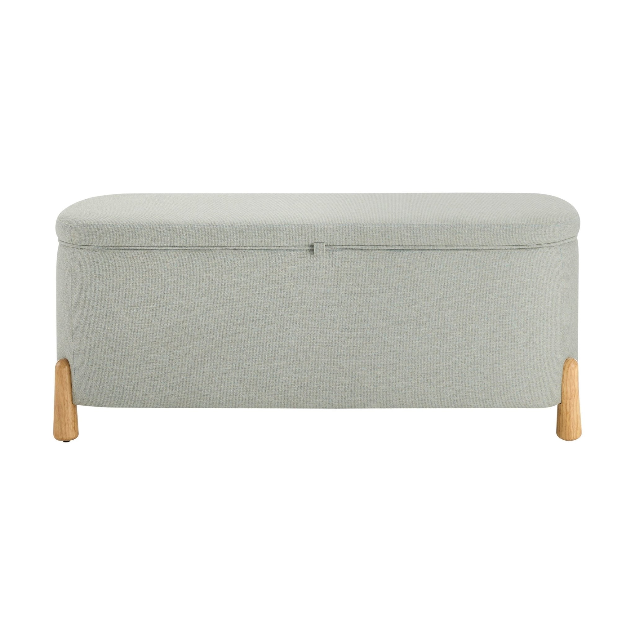 Appleton Curved Storage Bench - Blue Stripe