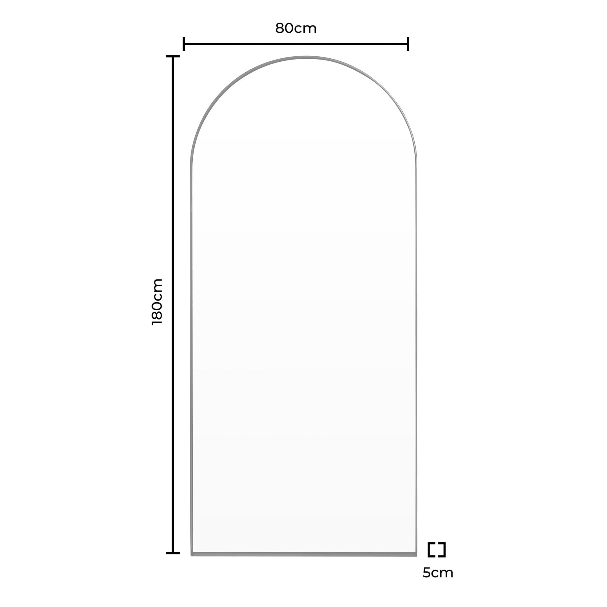 Arched Full Length Mirror - Black