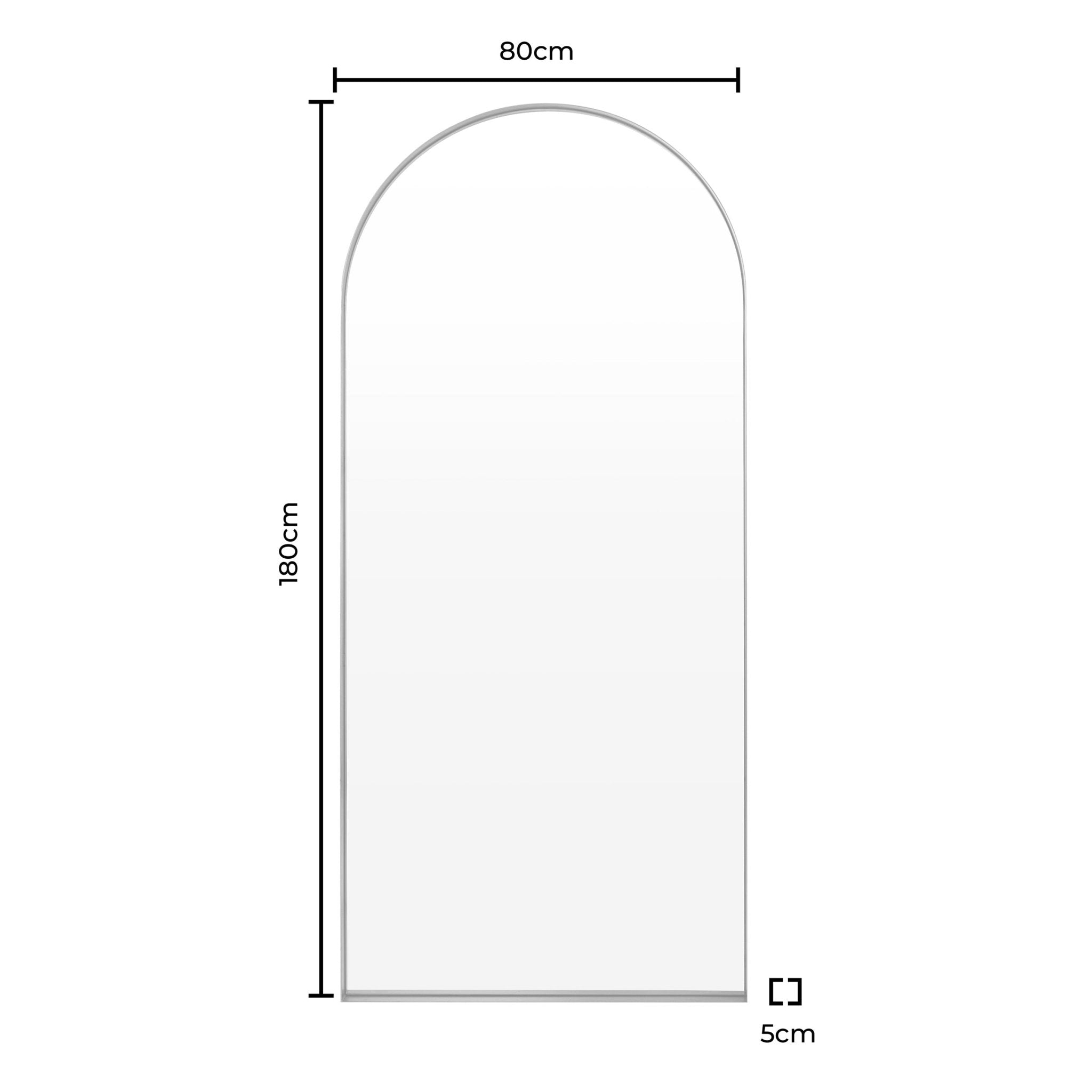 Arched Full Length Mirror - Gold