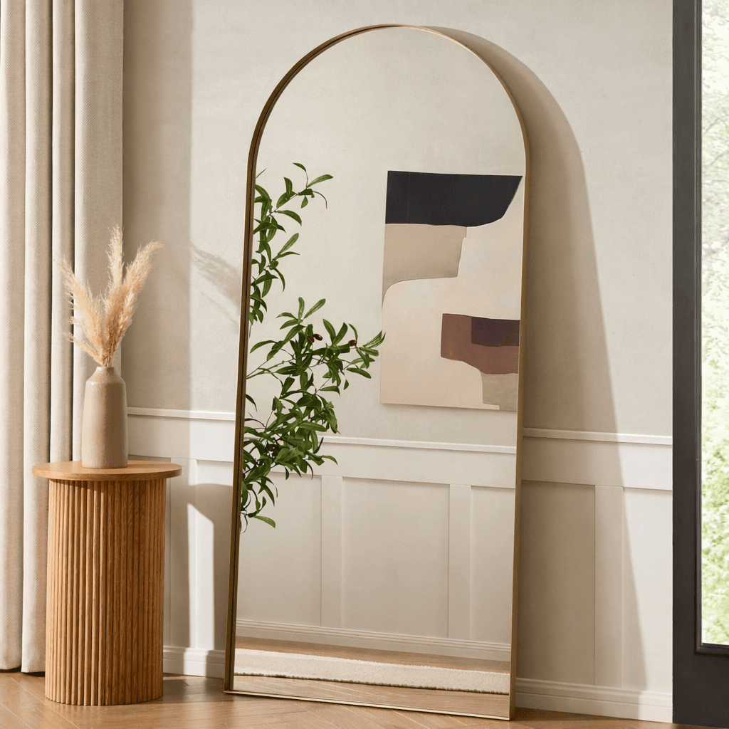 Arched Full Length Mirror - Gold