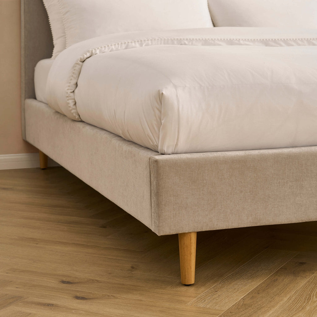 Ascot Bed Frame - Chenille Light Grey