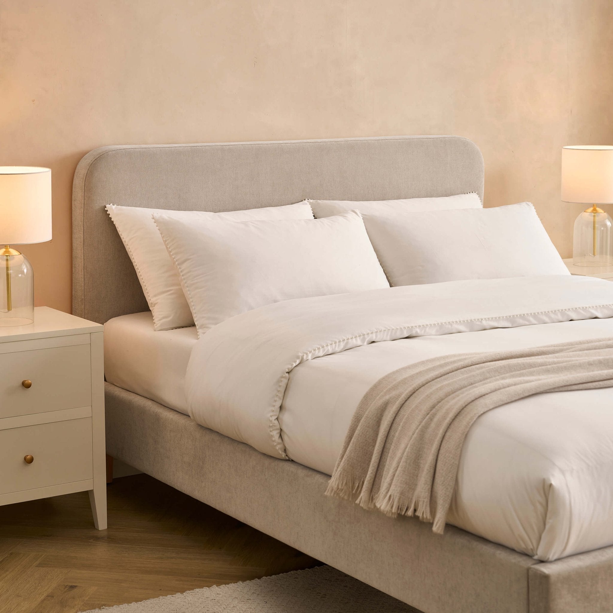 Ascot Bed Frame - Chenille Light Grey