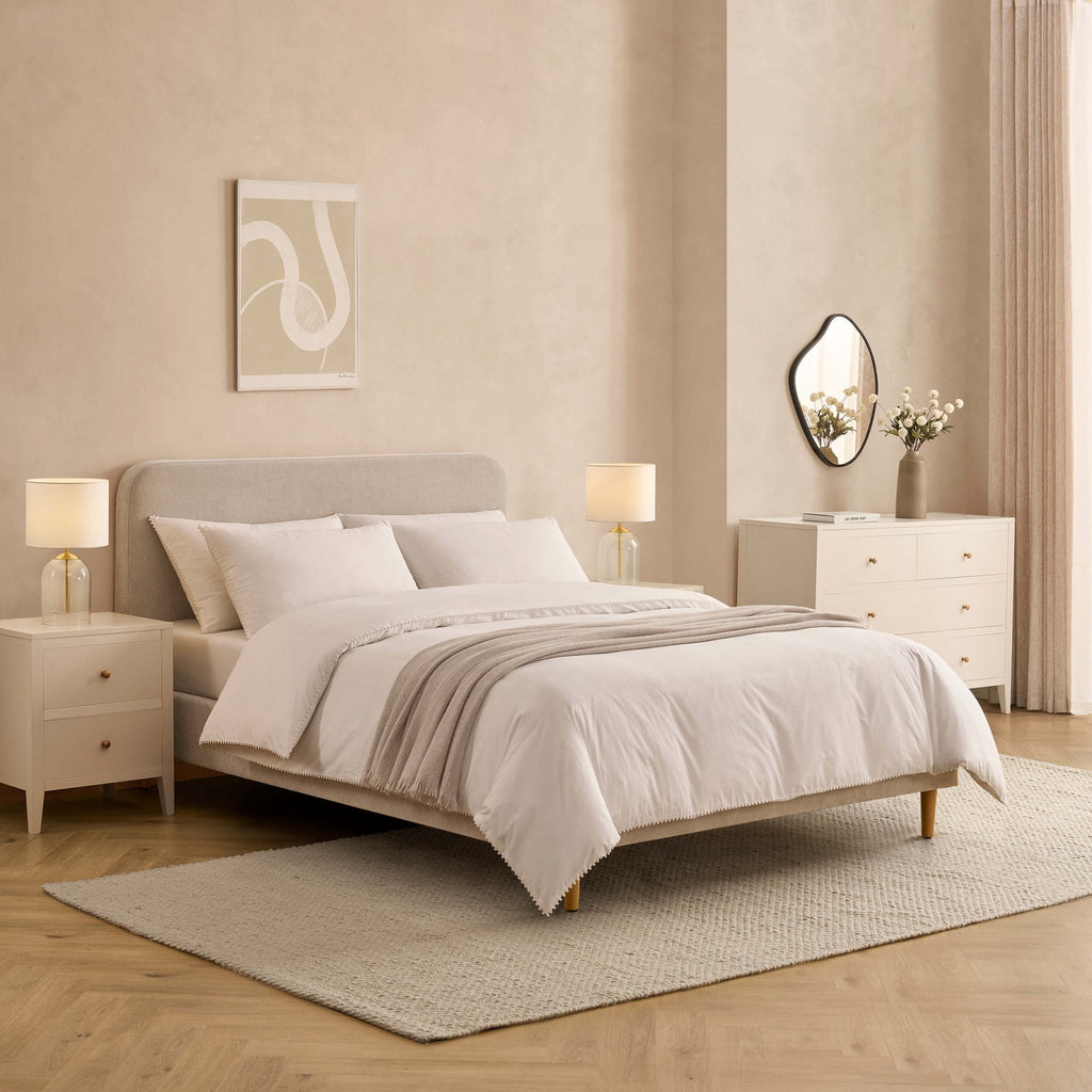 Ascot Bed Frame - Chenille Light Grey