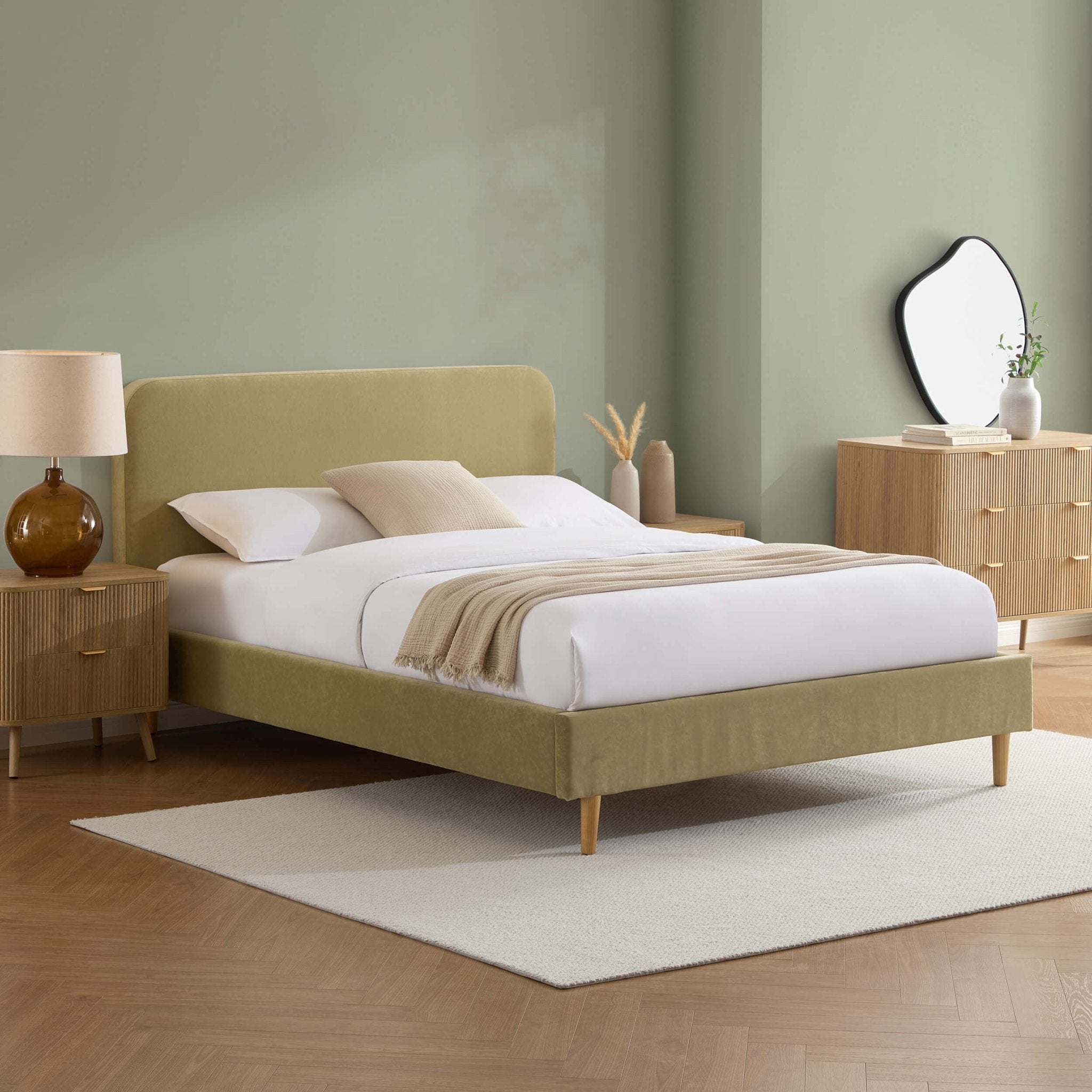 Ascot Bed Frame - Light Green