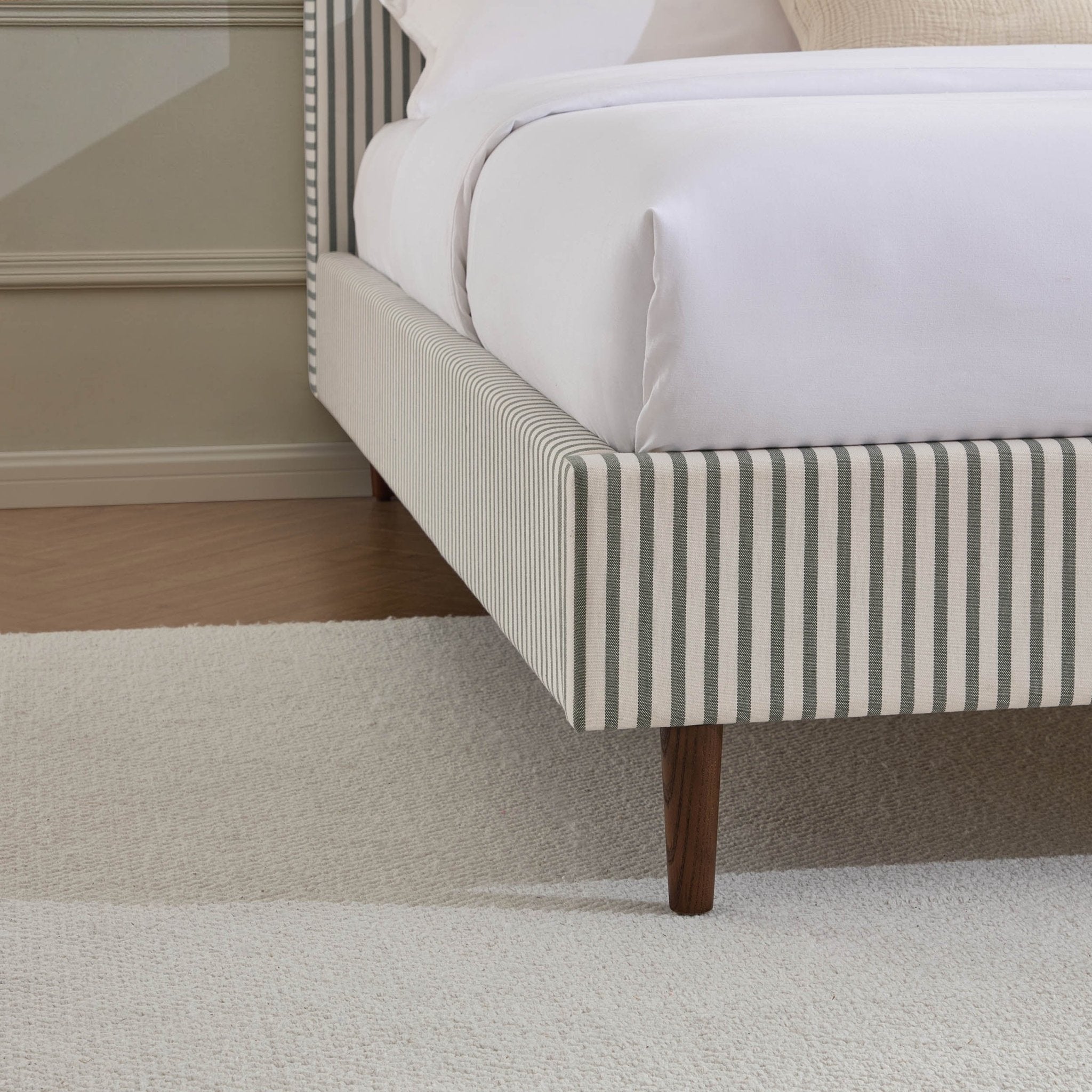 Ascot Bed Frame - Sage Stripe