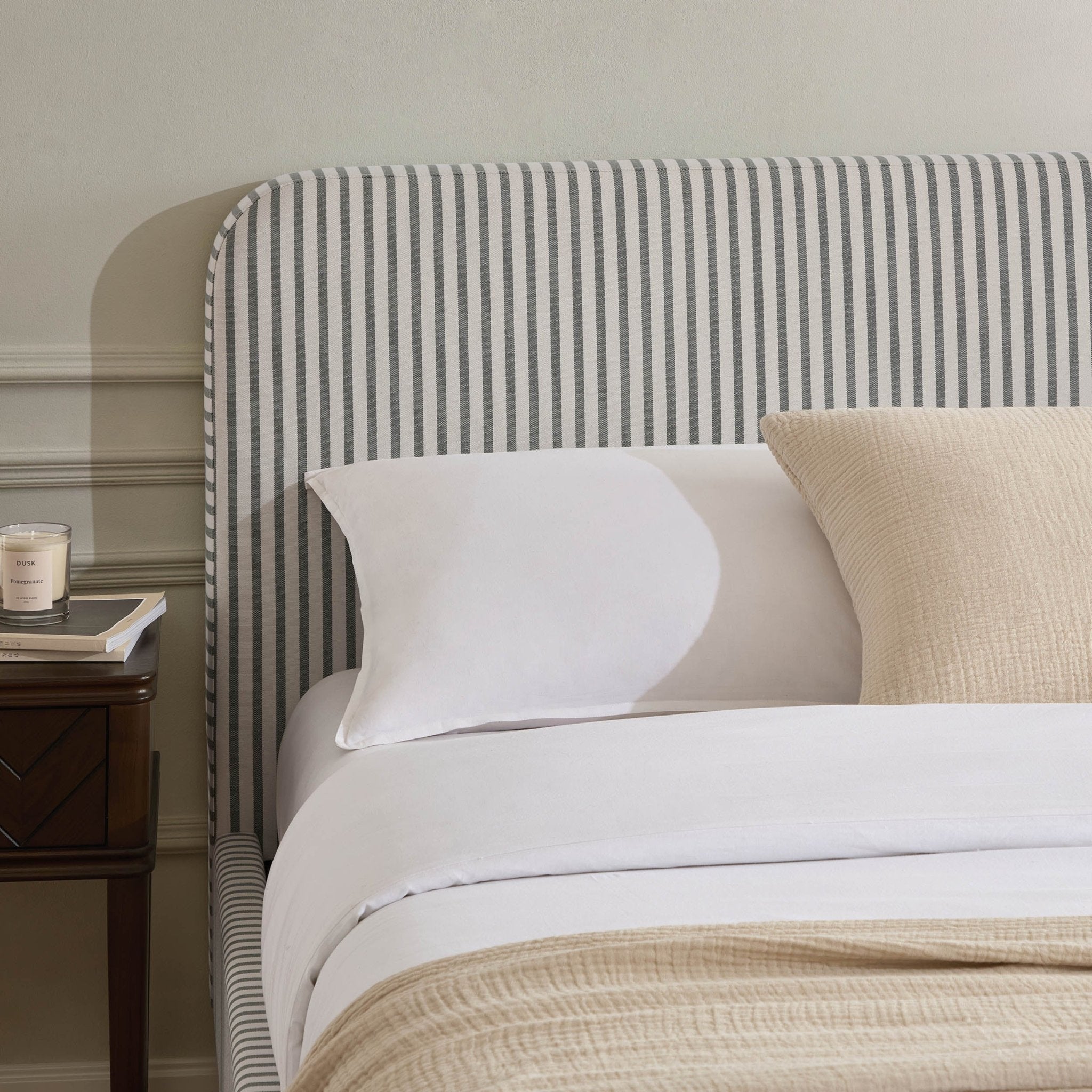 Ascot Bed Frame - Sage Stripe