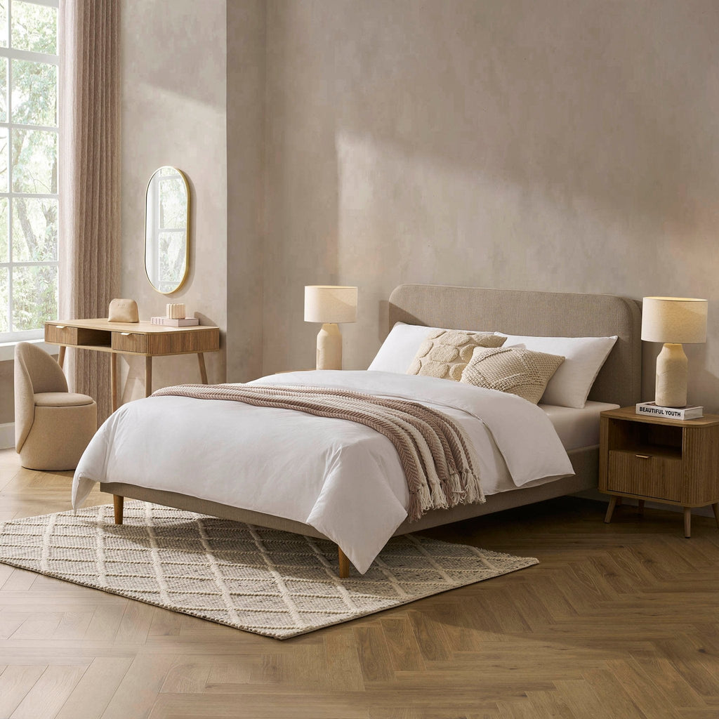 Ascot Bed Frame - Stone Grey