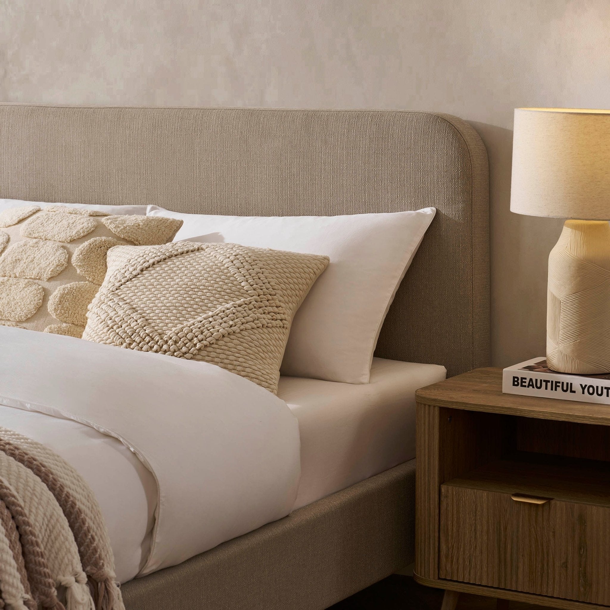 Ascot Bed Frame - Stone Grey